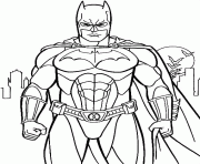 Batman de face dessin à colorier