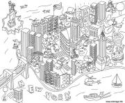 ville de New York dessin à colorier