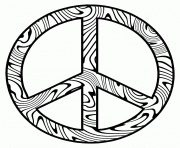 Coloriage signe de la paix peace logo dessin