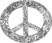 Coloriage signe de la paix peace logo dessin