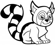lemurien dessin à colorier