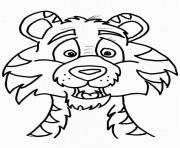 Coloriage cartoon cute tigre dessin