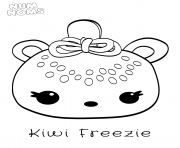 Kawaii Food Kiwi Freeze Num Noms dessin à colorier