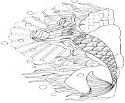 Coloriage une jolie sirene avec une etoile de mer dessin