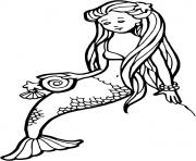 Coloriage mermaid la belle sirene de la mer dessin