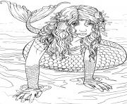 Coloriage Sirene 003 dessin