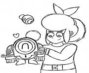 Pam et Robot Nani dessin à colorier