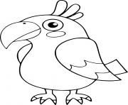 Coloriage simple oiseau maternelle dessin