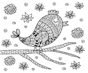 Coloriage oiseau simple pour petit dessin