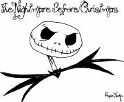 the nightmare before christmas monsieur jack dessin à colorier