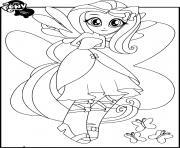 Coloriage My Little Pony Equestria Girls Fluttershy dessin