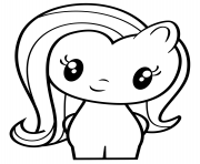 Coloriage Cute Pony MLP Rarity dessin