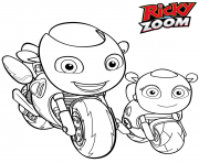 Coloriage Ricky Zoom et bebe Ricky