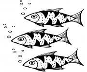 poisson Acipenseriformes dans les eaux douces du Canada dessin à colorier