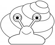 Coloriage escargot avec un grand sourire dessin