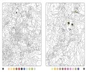 Coloriage princesse magique disney blanche neige et raiponce