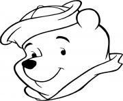 Coloriage winnie ourson de pooh portrait dessin