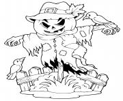 halloween scarecrow dessin à colorier