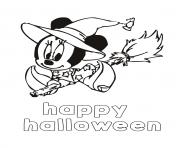 minie mouse happy halloween dessin à colorier