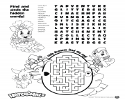 Hatchimals Puzzle Sheet dessin à colorier
