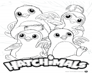 Coloriage hatchimals draggle and penguala dessin