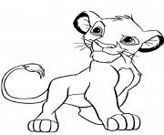 simba roi lion dessin à colorier