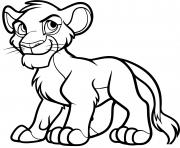 Coloriage jeune lionceau simba dessin