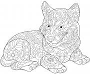 chien mandala cocker spaniel anglais chien retriever dessin à colorier