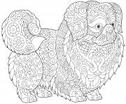 Coloriage chien trop mignon kawaii coeur dessin