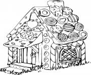 Coloriage maison pain depices patisserie dessin