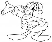 Donald Duck as Santa Claus dessin à colorier