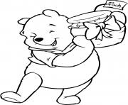Winnie the Pooh present dessin à colorier