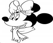 Minnie Mouse Cute Face dessin à colorier