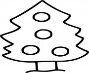 sapin tres simple facile maternelle dessin à colorier