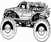 Coloriage six shooter wheeled voiture dessin