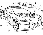 Coloriage Jump Drift vitesse with Hotwheels voiture dessin