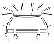 Coloriage voiture de police americaine dessin