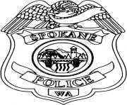 insigne de police dessin à colorier