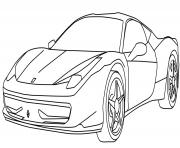 Coloriage Voiture Ferrari f70 dessin