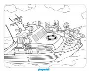 playmobil sauvetage mouvemente en mer dessin à colorier