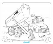 Coloriage playmobil le pompier eteint le feu dessin