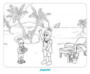 Coloriage playmobil hotel dessin