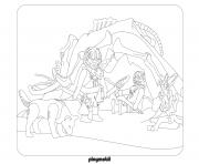 Coloriage playmobil western chevaux dessin