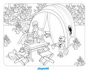 playmobil camping 3 dessin à colorier