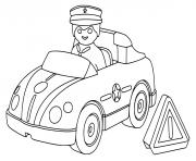 voiture de police playmobil dessin à colorier