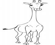 Coloriage 2 girafes dans la savane dessin