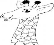 cou et tete d une girafe dessin à colorier
