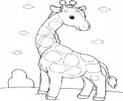 girafon dessin à colorier