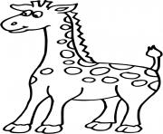 petite girafe dessin à colorier