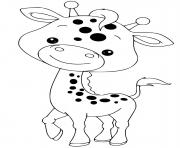 bebe girafe maternelle dessin à colorier